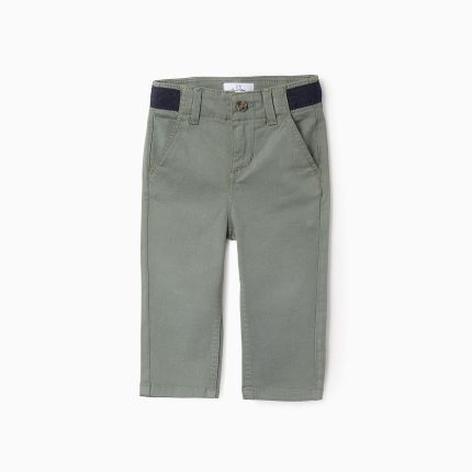 PANTALON CHINO TWILL, VERT FONCÉ