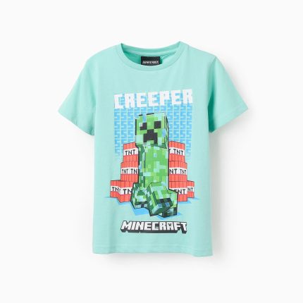 T-shirt en coton garçon 'Minecraft', vert