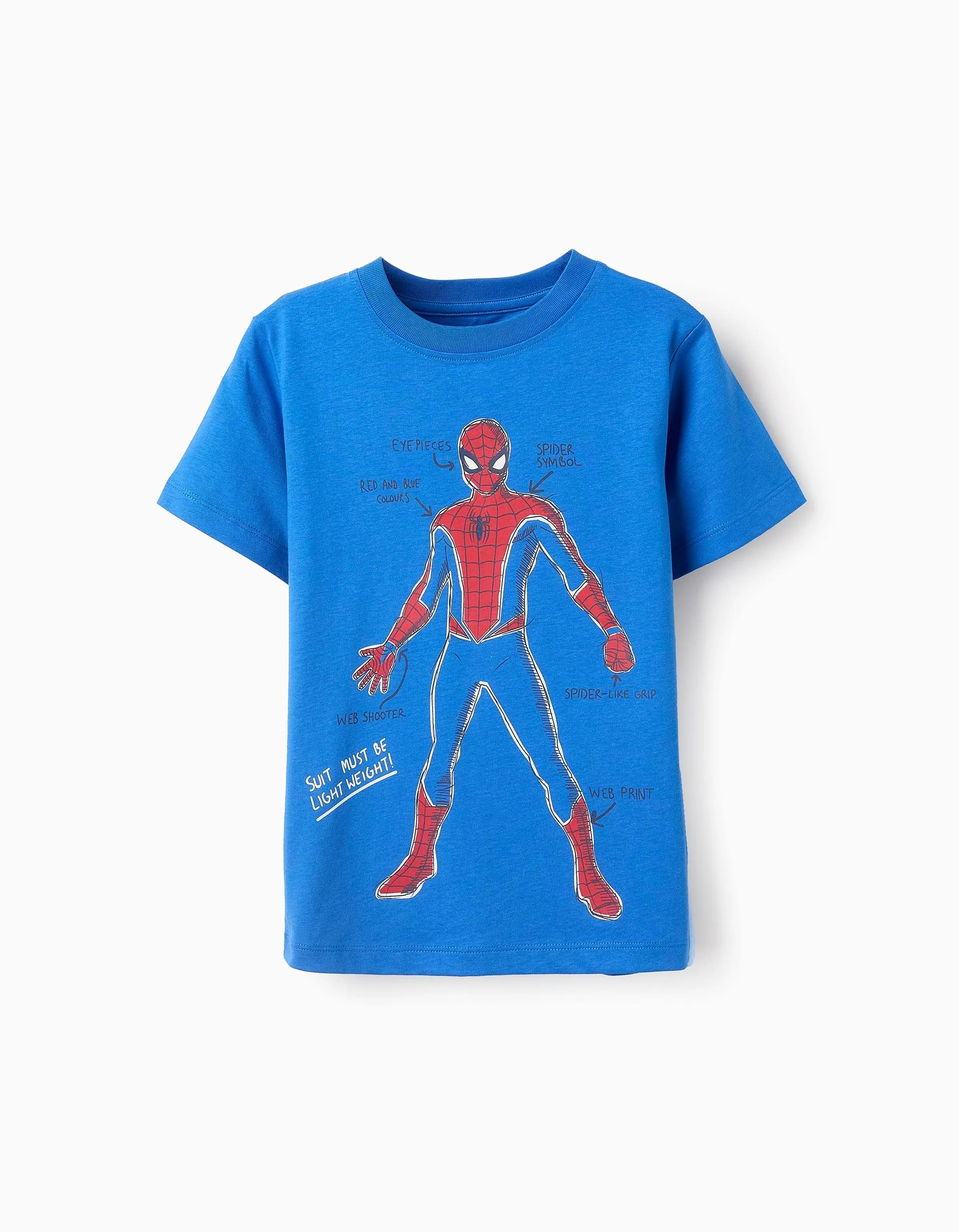 31070474003-0-1.jpg T-shirt en coton garçon 'Spider-Man', bleu – Image 1