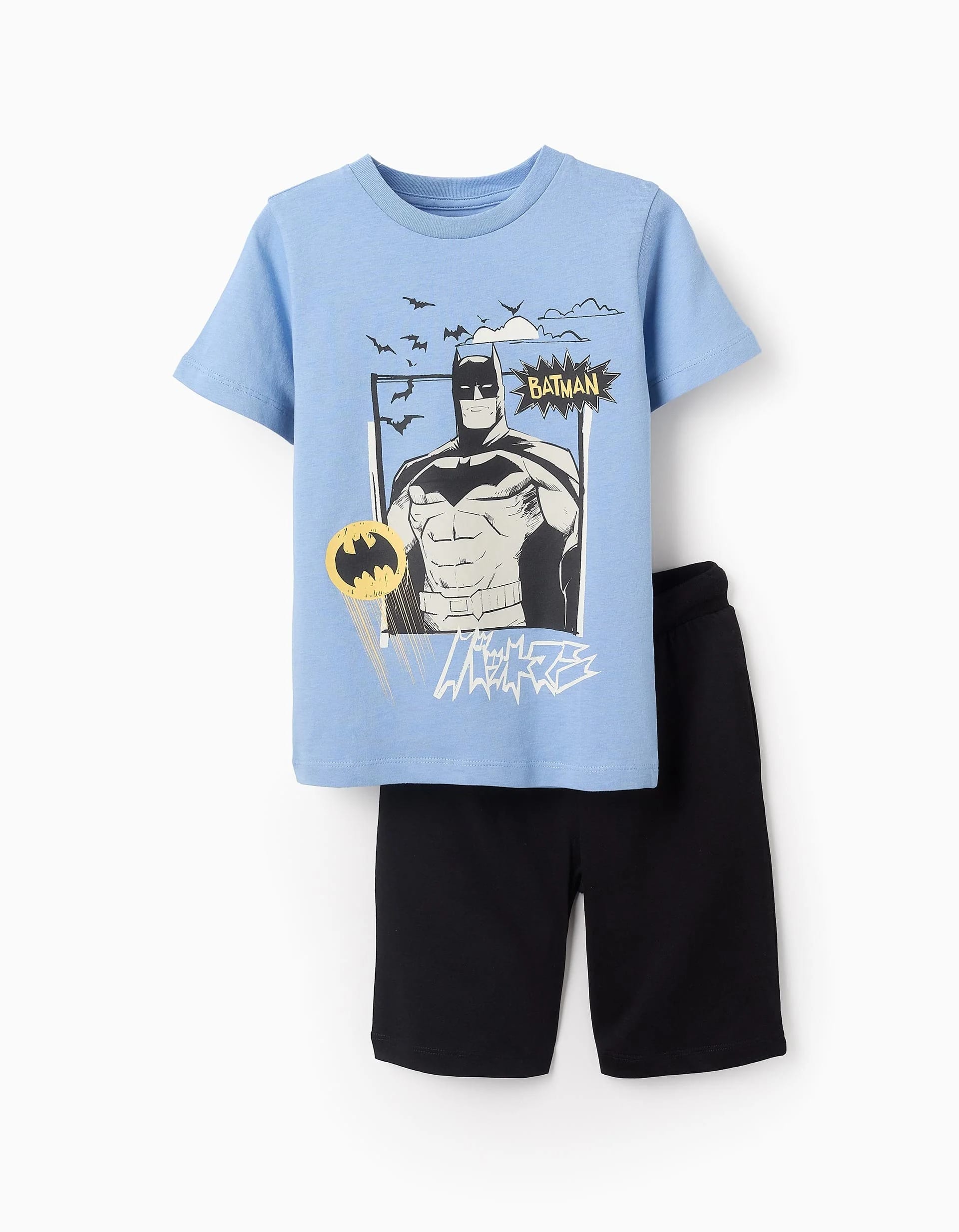 31070481022-0-1.jpg T-shirt + Short en Coton Garçon 'Batman', Bleu/Noir – Image 1