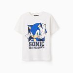 T-shirt en coton garçon 'Sonic', blanc