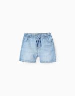 Short en jean bébé garçon, bleu clair