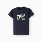 T-shirt en coton bébé garçon 'Nature', bleu foncé
