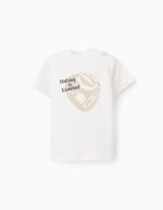 T-shirt en coton bébé garçon 'Rien n'est inventé', blanc