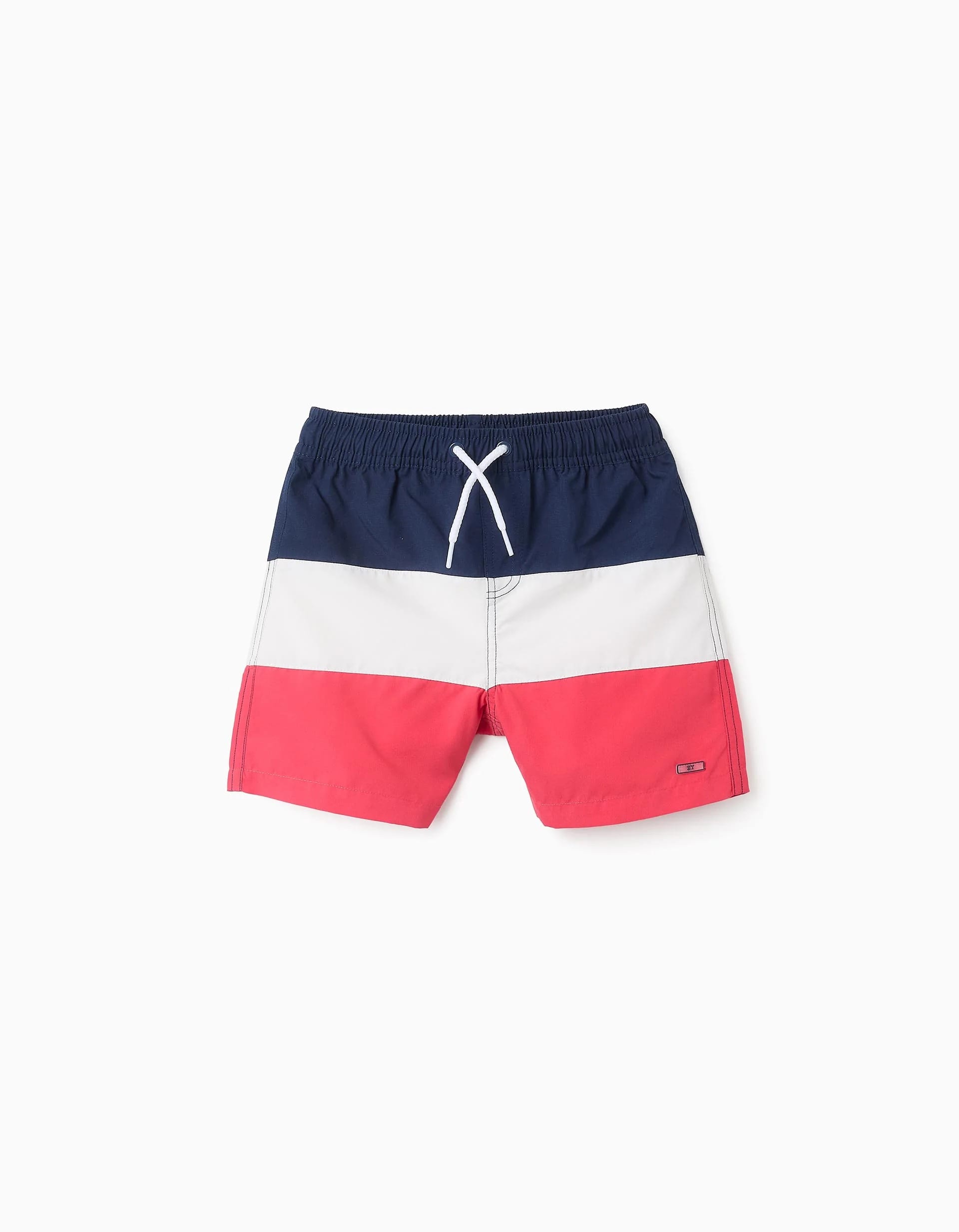 31070900022-0-1.jpg Short de bain color block garçon, bleu/blanc/rouge – Image 1
