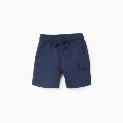 Short de jogging avec poche cargo pour bébé garçon, bleu foncé