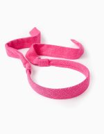 BANDEAU EN LIN, ROSE FONCÉ