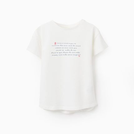 T-shirt en coton fille 'Seven Skirts', blanc