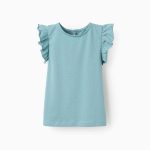 Débardeur à volants fille, vert