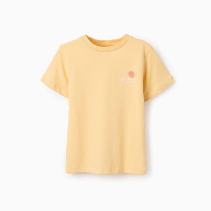 T-shirt en coton garçon 'Sun', Jaune