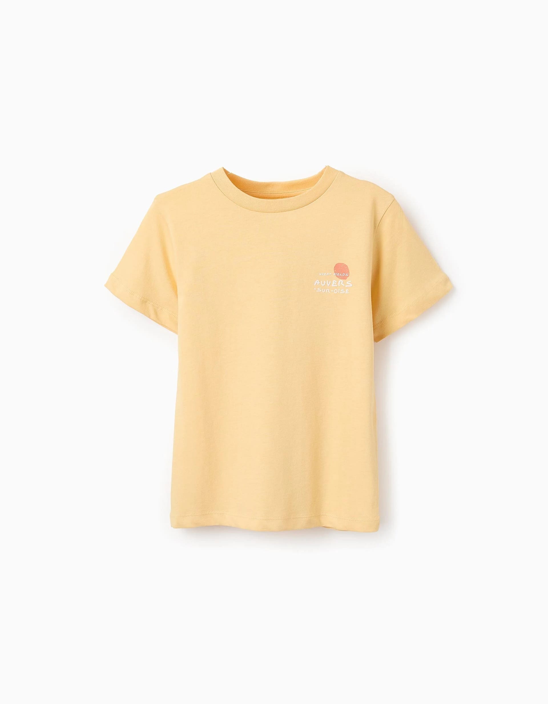 31071120033-0 T-shirt en coton garçon 'Sun', Jaune – Image 1