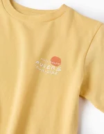 T-shirt en coton garçon 'Sun', Jaune – Image 3