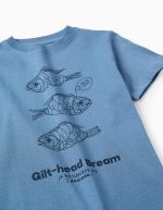 T-shirt en coton garçon 'Fish', bleu – Image 3