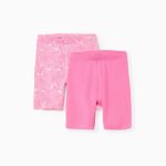 Lot de 2 shorts de cyclisme bébé fille 'Shells', rose