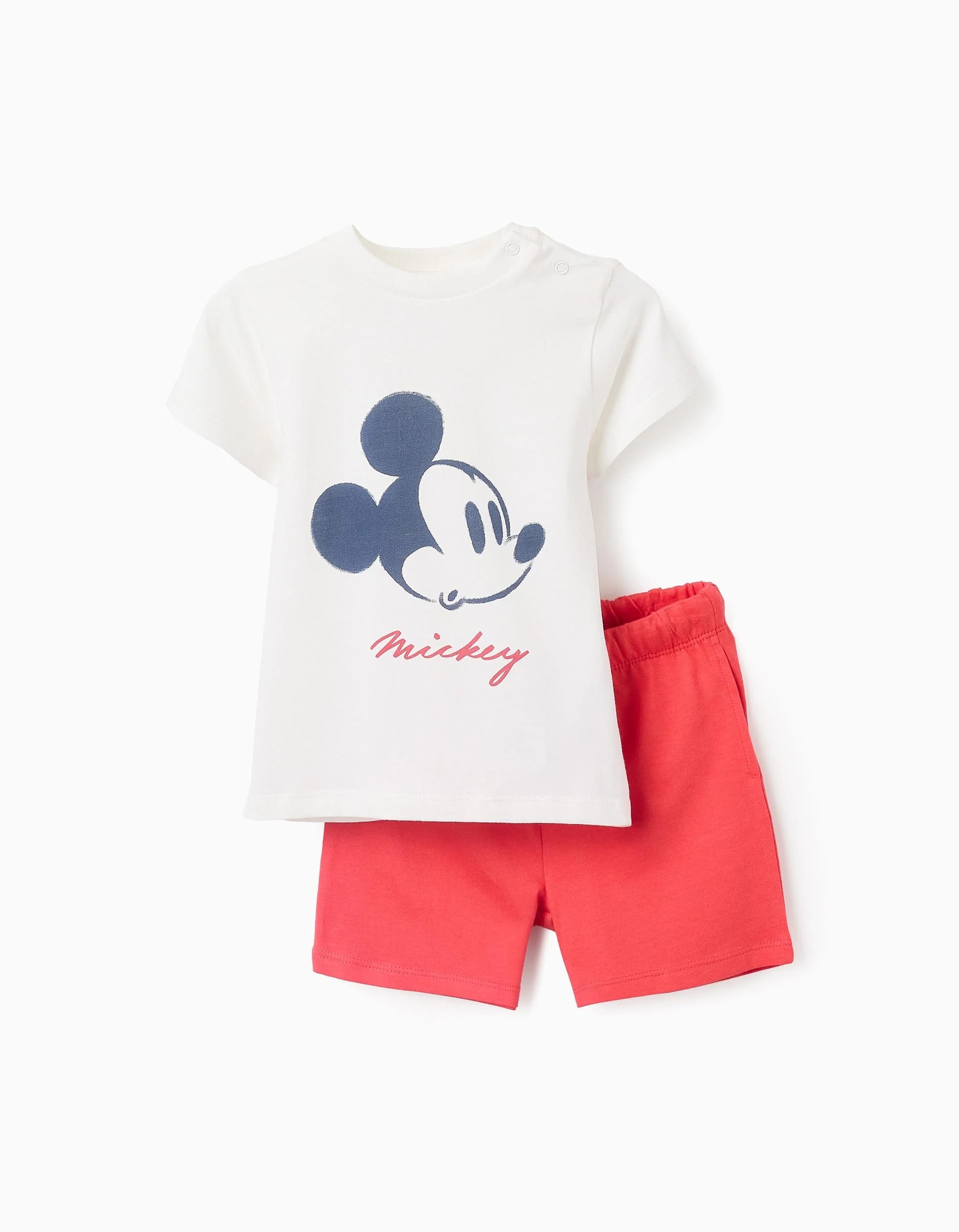 31071211040-0-1.jpg Ensemble T-shirt + Short Bébé Garçon 'Mickey', Blanc/Rouge – Image 1