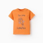 Lot de 2 T-shirts bébé garçon en coton 'Oh, Crab', bleu/orange