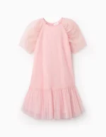 ROBE SS TULLE, ROSE CLAIR