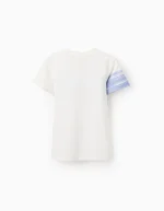 T-shirt en coton avec poche pour garçon, blanc – Image 2
