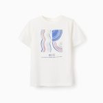 T-shirt pour Garçon 'Bleu', Blanc