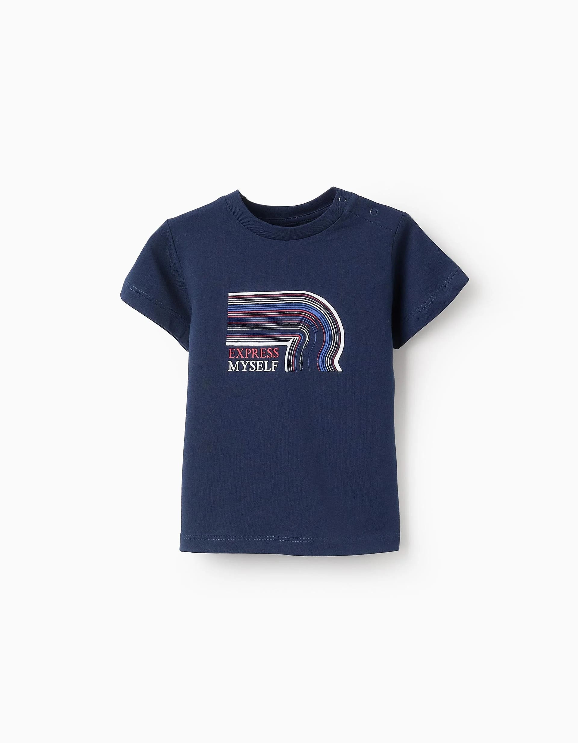 31071380006-0 T-shirt à manches courtes bébé garçon 'Express Myself', bleu foncé – Image 1