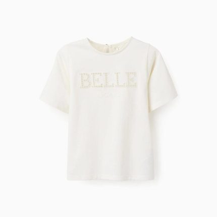 T-shirt Fille en coton 'La Belle Epoque', Blanc