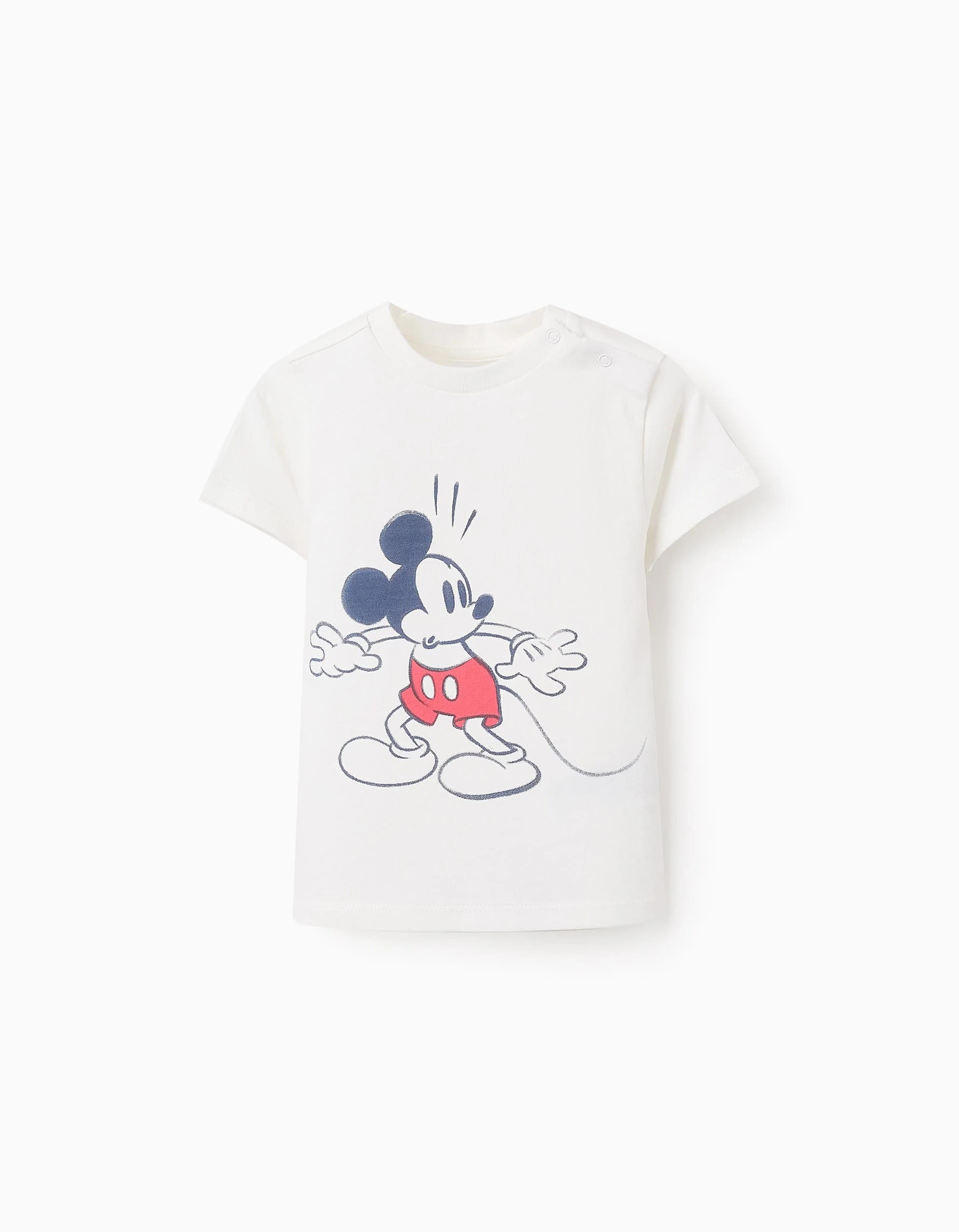 31071561041-0 T-shirt en coton bébé garçon 'Mickey', blanc – Image 1