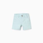 Short chino en sergé bébé garçon, bleu clair