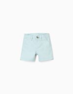 Short chino en sergé bébé garçon, bleu clair