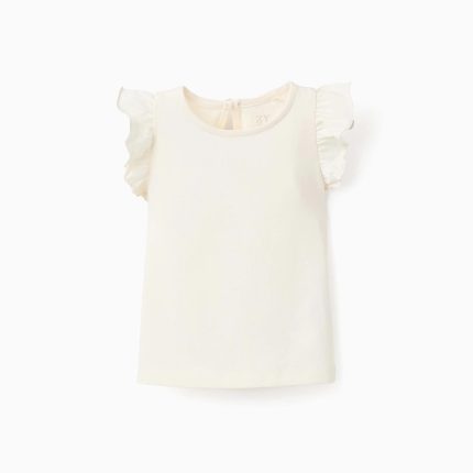 Débardeur à volants bébé fille, blanc