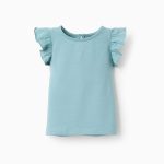 Débardeur à volants bébé fille, vert