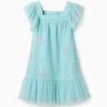 Robe en tulle avec papillons fille, turquoise