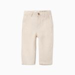 Pantalon en lin bébé garçon, beige