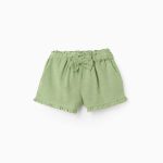 Short avec nœud bébé fille, vert