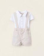 ENSEMBLE SHORT CORPS NŒUD, BEIGE CLAIR