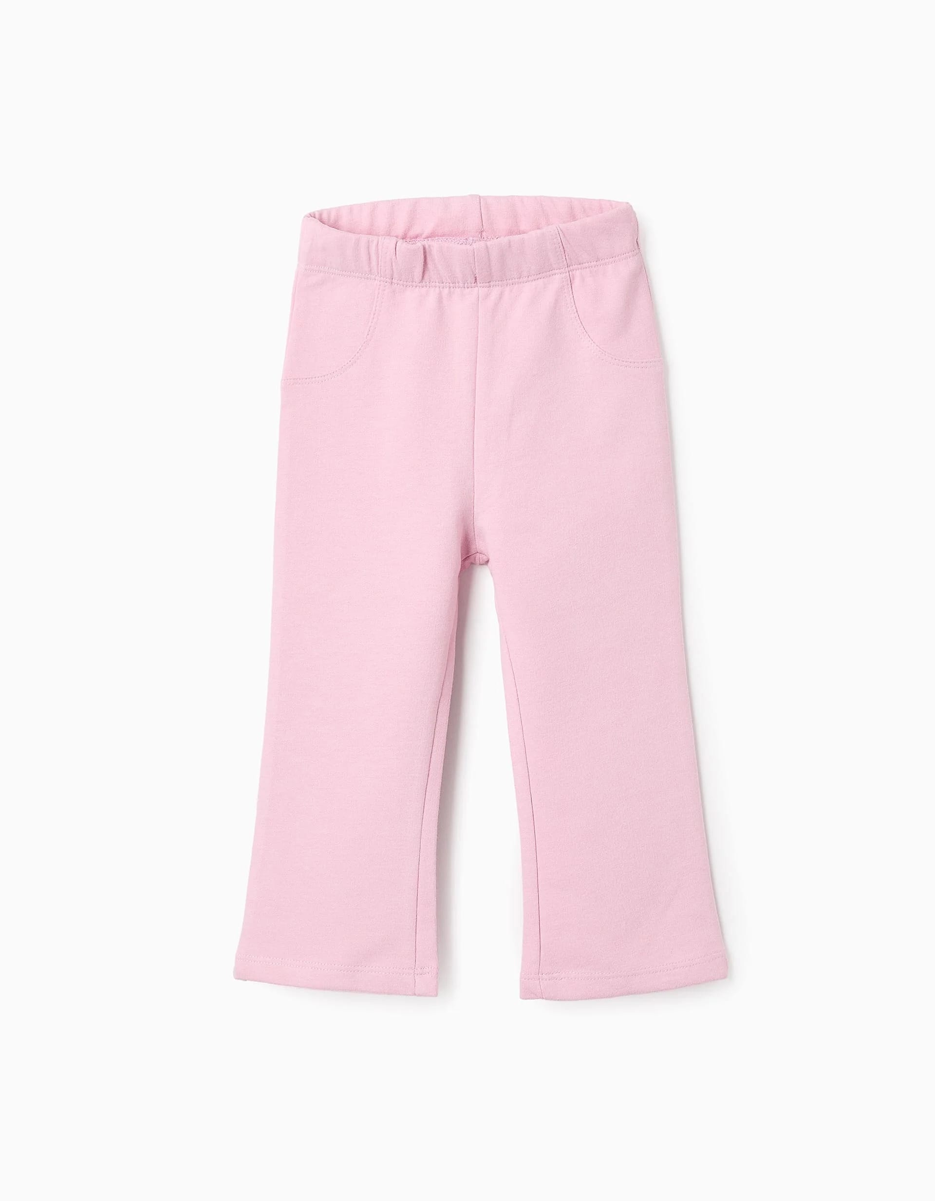 31072257038-0-1.jpg Pantalon évasé en coton bébé fille, rose – Image 1