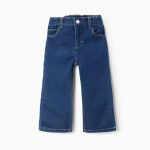 Pantalon en jean avec coutures contrastées pour bébé fille 'Flare', bleu