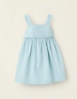 Robe en popeline sans manches pour bébé fille, vert aqua