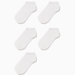 Lot de 5 paires de chaussettes unies pour garçon, blanches