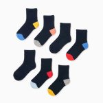 Lot de 7 paires de chaussettes aux détails colorés pour garçon, bleu