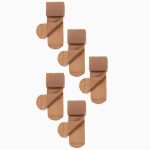 Lot de 5 collants en microfibre pour fille, transparents