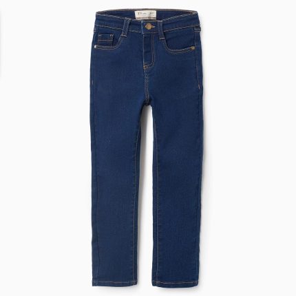 Jean skinny souple pour fille, bleu foncé