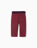 Pantalon chino en sergé rouge foncé – Image 2