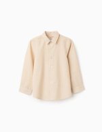 Chemise manches longues en coton jaune