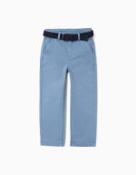 Pantalon chino en sergé bleu