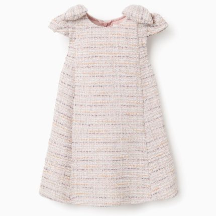 Robe en tweed rose clair