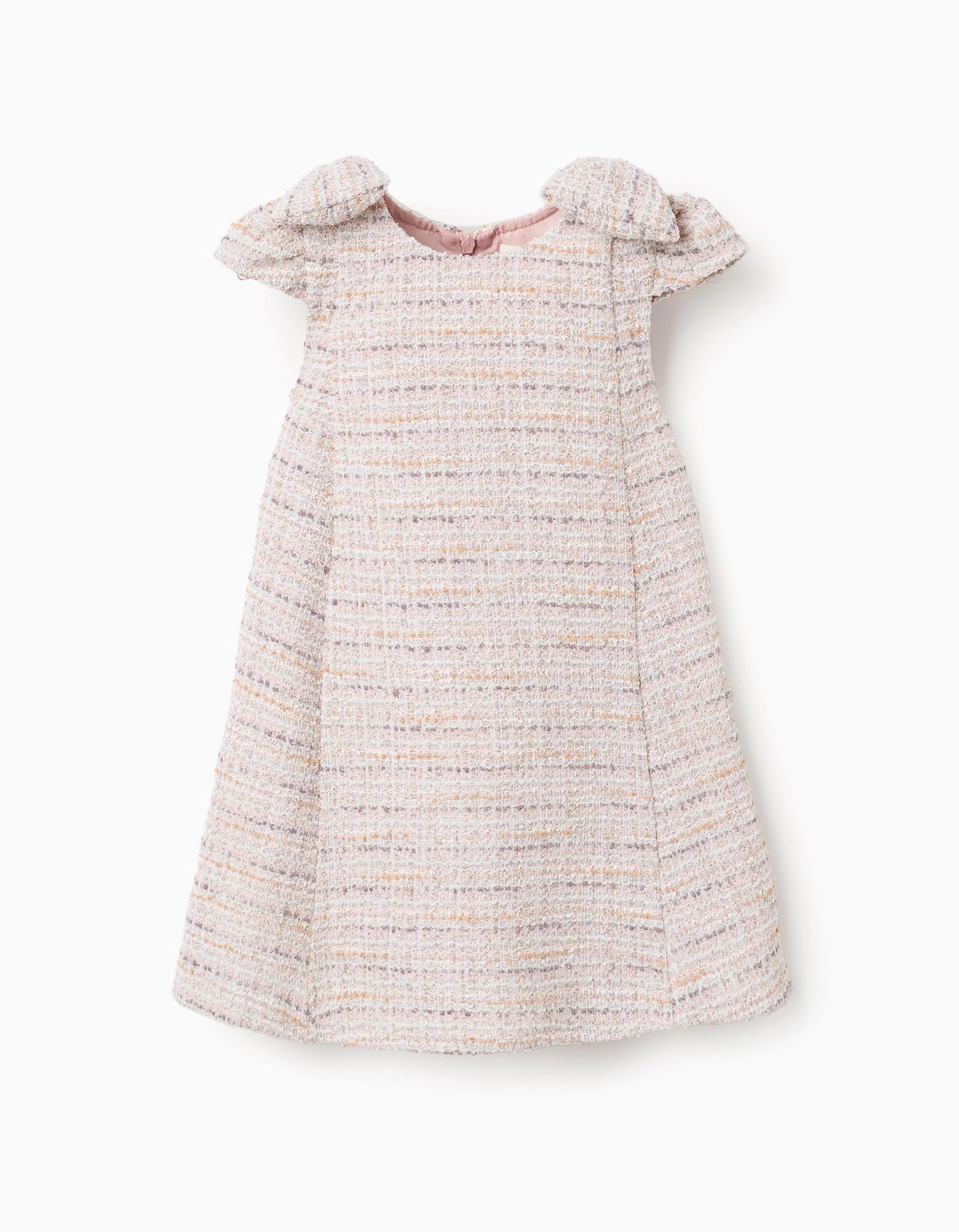 31076935030-0 Robe en tweed rose clair – Image 1