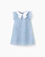 Robe en résille bleu clair