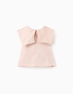Blouse sans manches à col nœud pour filles rose clair – Image 2