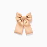 Barrette à cheveux avec nœud en satin pour bébé et fille, doré