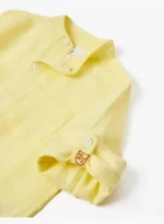 SHIRT LS LINEN, LIGHT YELLOW – Image 2